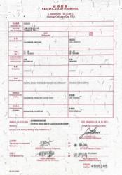 香港結(jié)婚證樣本大全